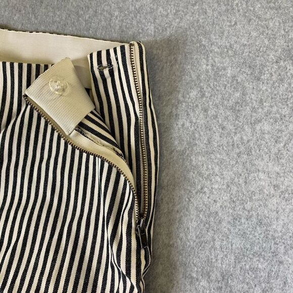 A New Day Womens Size 2 Ankle Pants Black White Stripe Side Zipper Stretch - Picture 5 of 15